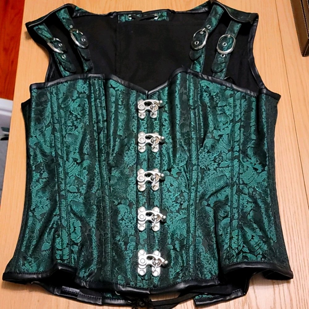 Steel boned corset
